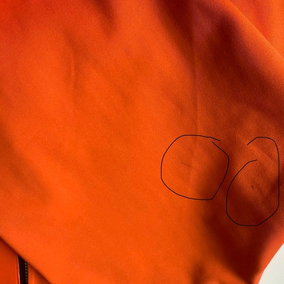 Gore Orange Quarter-Zip Men's high visibility wind breaker pullover jacket large - Picture 10 of 13